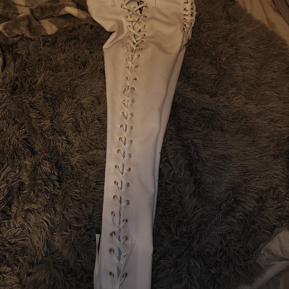 Corset laced leggings